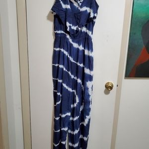 Gorgeous tie dye jumpsuit size large NWT
